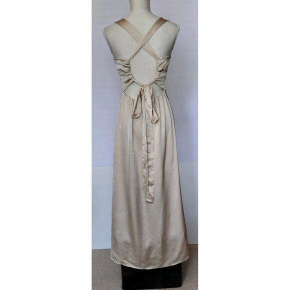 Show Me Your Mumu Midi/Maxi Gold Halter Dress With High Split Size S - Picture 3 of 8